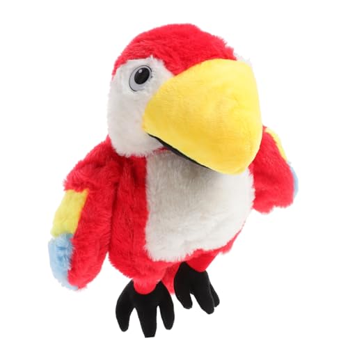 Toyvian Plüschpapagei Handpuppe Für Interaktives Lernspielzeug Aus Weichem Plüsch Für Geschichten Und Rollenspiele Fördert Die Frühkindliche Entwicklung von Toyvian