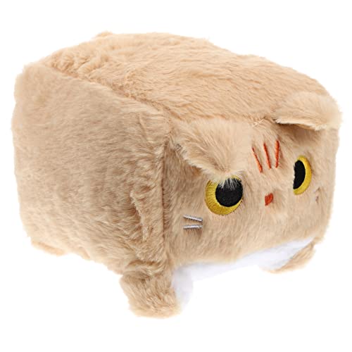Toyvian Plüschtier Puppen kinderpuppe weihnchtsdeko Geburtstagsgeschenke Kuscheltier Katze Spielzeugkatze für Plüschpuppe geschmeidiges Dekokissen PP Baumwolle Orange von Toyvian