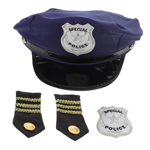 Toyvian Polizeihut Kostüm Set Octagonal Cap mit Abzeichen Schulterklappen für Festivals Partys und Bühnenaufführungen für Halloween Cosplay Geburtstagsgeschenke Toyvian Polizeihut Kostüm Set Octagonal Cap mit Abzeichen Schulterklappen für Festivals Partys und Bühnenaufführungen für Halloween Cosplay Geburtstagsgeschenke von Toyvian