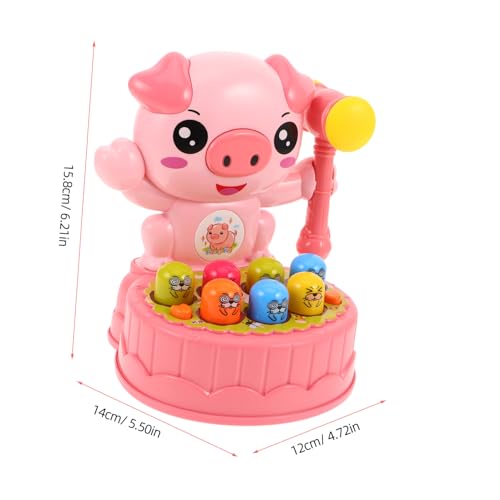 Toyvian Pounding Cartoon Schwein Motorik Hammer Spiel Montessori Frühförderung Lernspielzeug für Kleinkinder Fördert Koordination und Sensorische Entwicklung von Toyvian