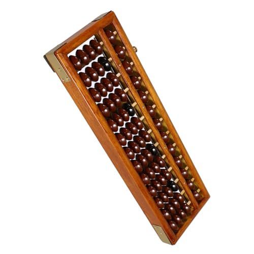 Toyvian Professioneller Chinesischer Abacus Rechenhilfe aus Holz Spaltig Pädagogisches Rechenwerkzeug für Erwachsene Lernspielzeug für Matheförderung zu Hause und Schule von Toyvian