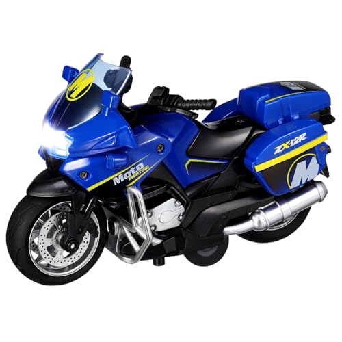 Toyvian Pull Back Motorrad mit Licht und Sound Mini Motorrad zum Zurückziehen und Losfahren Stabiles Kunststoffmodell für Jungen und Mädchen Ab Jahren von Toyvian