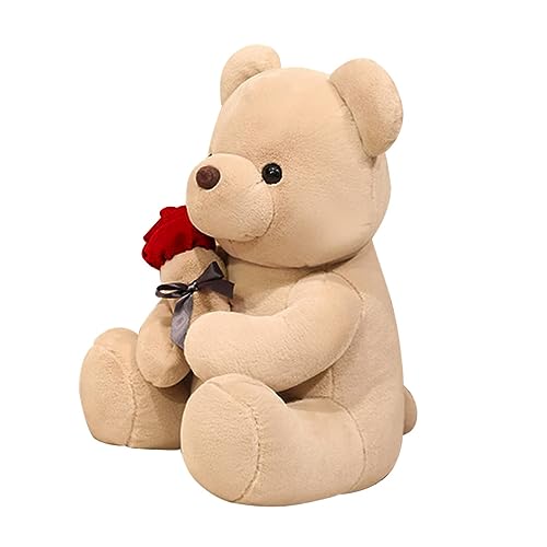 Toyvian Puppe Bär Puppe Geschmeidiges Bärenpuppenspielzeug Plüschbär Bärenpuppe Zum Valentinstag Bastelpuppe Bärenpuppe Plüschpuppenverzierungen Brown Stoff von Toyvian
