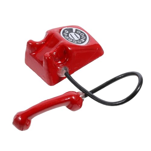 Toyvian Puppe Retro Kleines Telefon Telefon-Statue Eiserne Telefonstatue Miniatur-Telefon- Telefon Kleines Telefonhandwerk Telefon Telefon Für Zuhause Rot Eisen Toyvian Puppe Retro Kleines Telefon Telefon-Statue Eiserne Telefonstatue Miniatur-Telefon- Telefon Kleines Telefonhandwerk Telefon Telefon Für Zuhause Rot Eisen von Toyvian