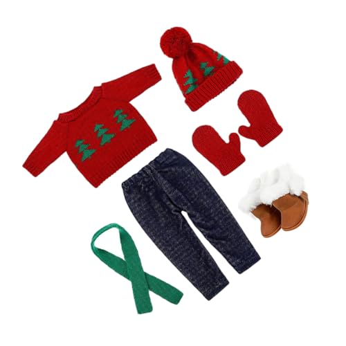 Toyvian Puppen Weihnachtskleidung mit Pullover Hose Mütze Handschuhen Schuhen und Schal Wiederverwendbares Festliches Outfit für Puppen Geeignet für Weihnachten und Kinderpartys Toyvian Puppen Weihnachtskleidung mit Pullover Hose Mütze Handschuhen Schuhen und Schal Wiederverwendbares Festliches Outfit für Puppen Geeignet für Weihnachten und Kinderpartys von Toyvian