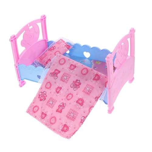 Toyvian Puppenbett spielhaus Playhouse for spielzeuge puppenspielzeug cot Bed puppenmöbel Zubehör für Babypuppen Mädchen Puppenhausbett Minibett für Puppe Plastik Toyvian Puppenbett spielhaus Playhouse for spielzeuge puppenspielzeug cot Bed puppenmöbel Zubehör für Babypuppen Mädchen Puppenhausbett Minibett für Puppe Plastik von Toyvian