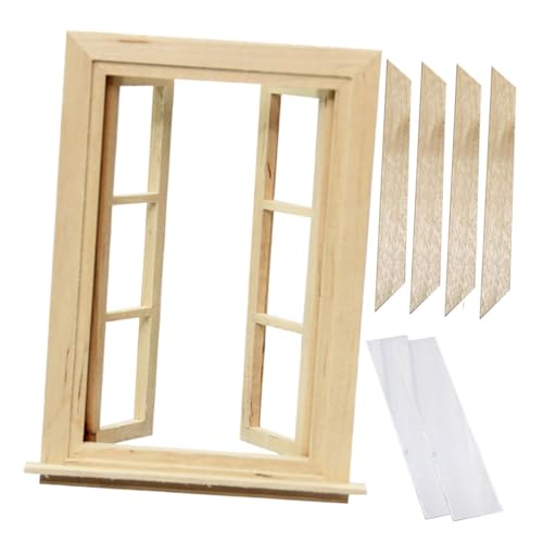 Toyvian Miniatur-puppenhaus-möbel Im Maßstab 112 Fenster Kinder Rollenspiel Kinderzimmer- Einzigartiges Miniatur-Spielzeug von Toyvian