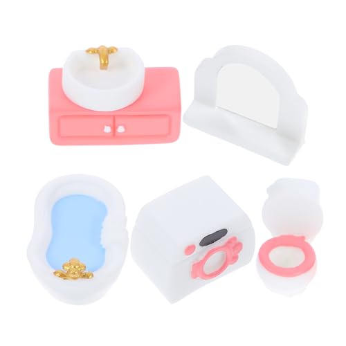 Toyvian Puppenhaus-Badezimmerset Puppenhausmöbel-Badezimmerspielzeugset Mini-Toilettenbadewannen-Waschmaschinenset Im Maßstab 1:12 Für Kinder Puppenhaus-Miniaturzubehör Toyvian Puppenhaus-Badezimmerset Puppenhausmöbel-Badezimmerspielzeugset Mini-Toilettenbadewannen-Waschmaschinenset Im Maßstab 1:12 Für Kinder Puppenhaus-Miniaturzubehör von Toyvian