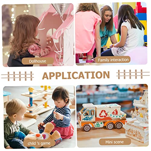 Toyvian Puppenhaus Möbel Handgefertigt Realistische Miniatur Gartenbank für DIY Puppenhaus Dekoration Tragbar und Detailreich von Toyvian