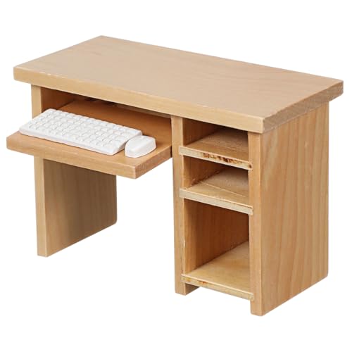 Toyvian Puppenhaus Möbel Modell mit Maus und Tastatur Dekoration für Mini Haus Wohnzimmer Spielzimmer von Toyvian