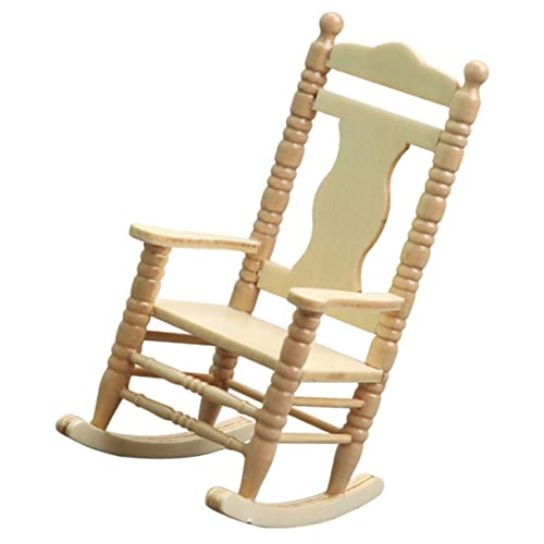 Toyvian Puppenhaus Schaukel Stuhl künstlich ästhetisch Bausteine- -Cartoon Miniaturen winzig Dekoration Schlafzimmer Bedroom Decor Mini-Hausstuhl Requisiten für Hausmöbel Holz Toyvian Puppenhaus Schaukel Stuhl künstlich ästhetisch Bausteine- -Cartoon Miniaturen winzig Dekoration Schlafzimmer Bedroom Decor Mini-Hausstuhl Requisiten für Hausmöbel Holz von Toyvian