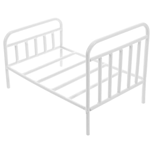 Toyvian Puppenhausbett babybett Kinderbett Spielzeugbett mini Bett puppenmöbel Set Miniatur-Etagenbetten Wiegenbett für Babypuppen Puppenhauszubehör Modell Eisen Weiß Toyvian Puppenhausbett babybett Kinderbett Spielzeugbett mini Bett puppenmöbel Set Miniatur-Etagenbetten Wiegenbett für Babypuppen Puppenhauszubehör Modell Eisen Weiß von Toyvian