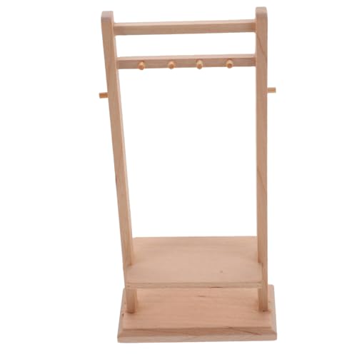 Toyvian Puppenhausdekoration Kleine Puppenbügel Puppenkleiderbügel Miniatur-aufhänger-Ornamente Kleiderständer Für Puppen Kleine Kleiderbügel Für Puppen Kleiderhängelegte Holz von Toyvian