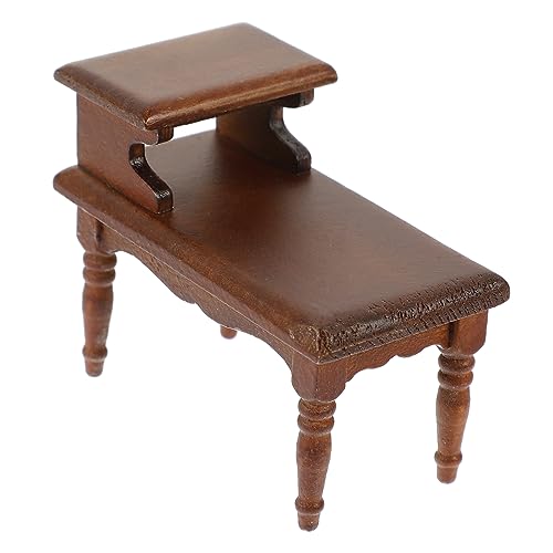 Toyvian Puppenhausmöbel Puppenhaus-Miniaturmöbel 1:12 Puppenhauszubehör Puppenstubentisch Mini-Möbel couchtisch Vintage couchtisch Retro wohnzimmerdeko winzige Möbel Puppenmöbel aus Holz von Toyvian