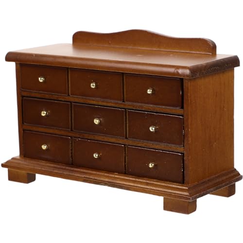 Toyvian Puppenhaus-Miniatur-holzschrank Mini-Holz-lagerschrank-Modell Für Die Kreativität Von Jungen Und Mädchen Sicheres Spielzeug von Toyvian