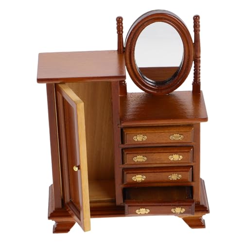 Toyvian Vintage Miniaturmöbel Für Puppenhaus Dresser Tisch Holz Kommode Für Schlafzimmer Dekoration Romantisches Design Mini-Haus Zubehör Elegantes Möbelmodell Toyvian Vintage Miniaturmöbel Für Puppenhaus Dresser Tisch Holz Kommode Für Schlafzimmer Dekoration Romantisches Design Mini-Haus Zubehör Elegantes Möbelmodell von Toyvian