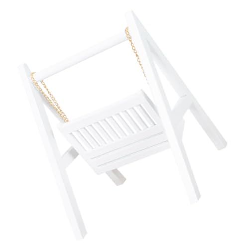 Toyvian Puppenhausschaukel Mini Spielzeughaus Wohnaccessoires Puppenhausmöbel Heimornamente Mini Hängesessel Ornament Puppenhaushandwerk Mini Hausschmuck von Toyvian