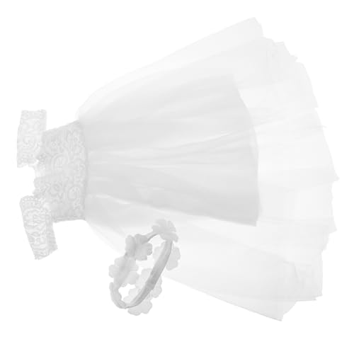 Toyvian Puppenkleid Elegantes Hochzeitskleid für Prinzessinnen Puppen Bezauberndes Outfit für Mädchen Ergänzung für Puppensammlungen von Toyvian