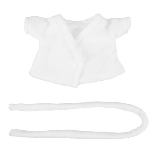 Toyvian Puppenkleidung Stoffpuppe Stofftierzubehör Kleidung Für Plüschtiere Minibärkleidung Bären Stofftier Outfits Puppenbadespielzeug Bärenkleidung Puppenhaus Toilettenstoff Weiß von Toyvian