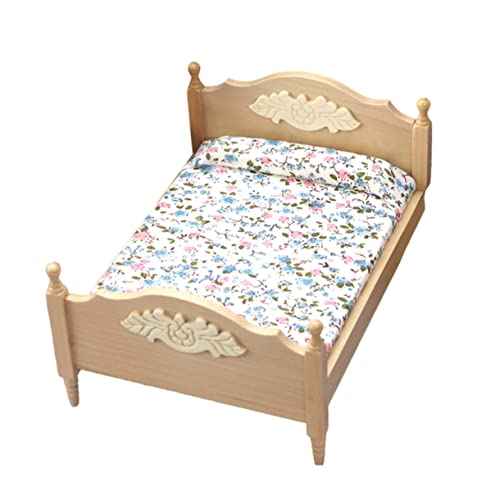 Toyvian Puppenmöbel Holzfarbe Miniaturbett Für Kreative Spielwelten Toyvian Puppenmöbel Holzfarbe Miniaturbett Für Kreative Spielwelten von Toyvian