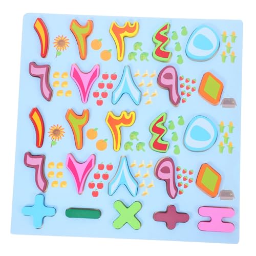 Toyvian Holz-Alphabet-Puzzles Für Kinder Kleinkind-lernspielzeug Zahlen- Und Buchstabenerkennung Pädagogisches Puzzlespiel von Toyvian