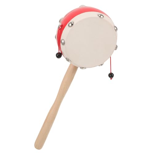 Toyvian Rassel musikinstrumente Musical Instruments Babys Handgemachtes babyspielzeuge Trommel Handtrommeln für Spielzeugtrommeln Protokoll von Toyvian