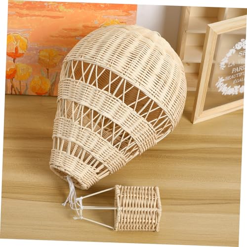 Toyvian Rattan Geflochtener Heißluftballon Hängedekoration aus Robustem Naturmaterial für Kinderzimmer und Wohnzimmer Vielseitige Wanddeko im Boho-stil für Babyzimmer und von Toyvian