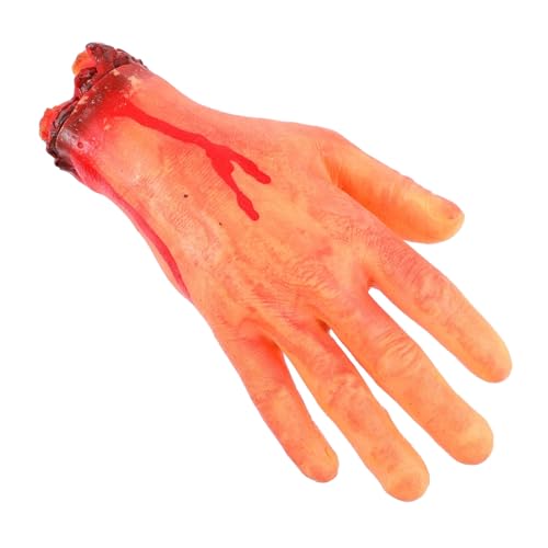 Toyvian Realistische Blutige Hand Requisite Halloween Party Trick Deko Zubehör Gruselige Spielzeuge für Horror Events und Geisterhäuser von Toyvian