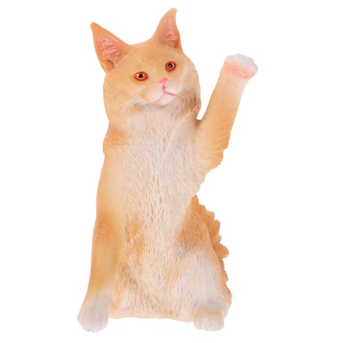 Toyvian Realistische Katzenfigur aus Kunststoff Dekofigur Kätzchen Modell Langlebig Detailgetreu oder Dekoration für Zuhause und Garten von Toyvian