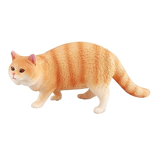 Toyvian Realistische Katzenskulptur Automatisches Katzenspielzeug dekorative Katzendekoration Miniatur bücherregal Dekoration Animal Figures Katzenmodell lebensechte Katzenfigur Plastik von Toyvian