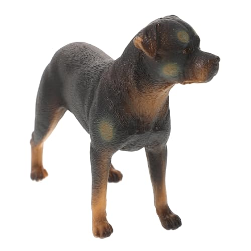 Toyvian Realistische Kleine Rottweiler Hundefigur Solidem Kunststoff Detailgetreues Tiermodell als Lernspielzeug und Dekoratives Hundeskulptur Ornament für Schreibtisch und Sammlung von Toyvian