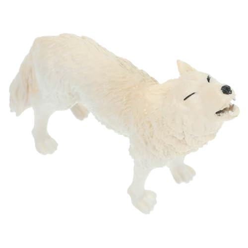 Toyvian Realistische Wolf Figur für Stabiles Desktop Modell Naturgetreues Wildtier Pädagogisches Waldtier Fördert Tierkenntnis und Denkvermögen von Toyvian