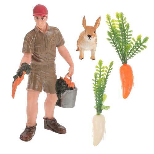 Toyvian Realistisches Kaninchen Modell aus Robustem Kunststoff Miniatur Bauernhof Tierfiguren mit Karotten Detailreiche DIY Szene Dekoration für Kinderzimmer Garten und Sandkasten Toyvian Realistisches Kaninchen Modell aus Robustem Kunststoff Miniatur Bauernhof Tierfiguren mit Karotten Detailreiche DIY Szene Dekoration für Kinderzimmer Garten und Sandkasten von Toyvian