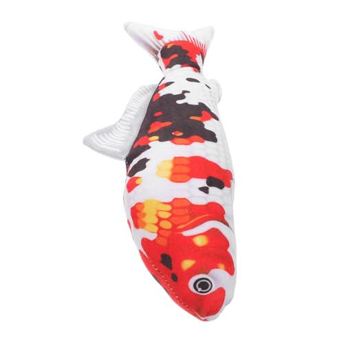 Toyvian Realistisches Koi Plüschtier Weiches Kuschelkissen Kinderplüschtier Lernspielzeug Buntes Stofftier für Mädchen Wohnraumdekoration von Toyvian