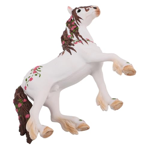 Toyvian Realistisches Pferdemodell Für Kinder, Lebensechte Pferdefigur, Desktop- -Ornament, Kleines Kunststoff-tierpferd, Desktop-Dekoration von Toyvian