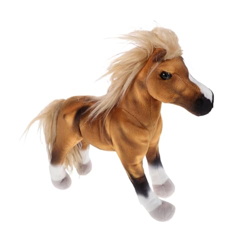 Toyvian Realistisches Stehendes Pferde Plüschspielzeug Sweatblood Horse Design Weiches Stofftier Ornament Für Zuhause Dekoration Glückssymbol Zum Fest von Toyvian