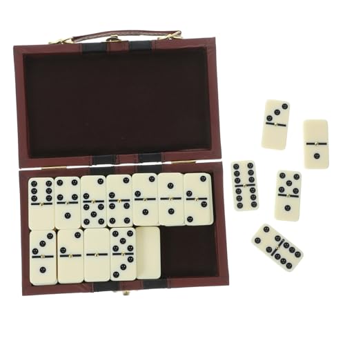 Toyvian Retro Dominoes Spielset Mit Holzkasten Klassisches Domino Spiel Für Reisen Und Partys Ideales Für Und von Toyvian