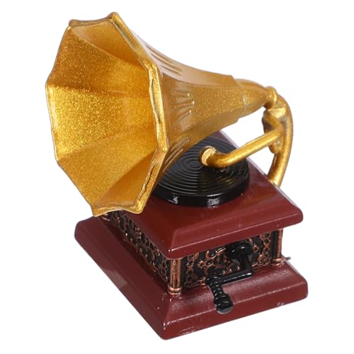 Toyvian Retro -Phonographenmodell kleines Hauszubehör Plattenspieler Jahrgang Musikdekorationen für Partys Plattenspieler-Puppenhaus Vintage Dollhouse Decore Retro-Phonograph Metall Golden Toyvian Retro -Phonographenmodell kleines Hauszubehör Plattenspieler Jahrgang Musikdekorationen für Partys Plattenspieler-Puppenhaus Vintage Dollhouse Decore Retro-Phonograph Metall Golden von Toyvian