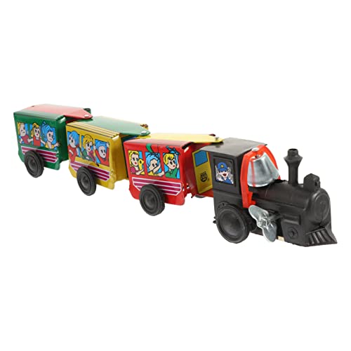 Toyvian Aufzieh-Eisenbahn Spielzeug Cartoon Zug Kinderspielzeug Retro-Stil Dekoration Wahrnehmung Hochwertiges Langlebig Tragbar von Toyvian