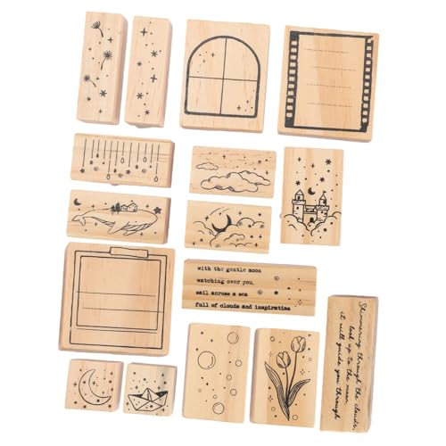 Toyvian Romantische Holzstempel Für DIY Handwerk Mit Zarten Stempeln Für Scrapbooking Und Kreative Dekoration Zubehör Für Briefmarken Und Geschenkgestaltung von Toyvian