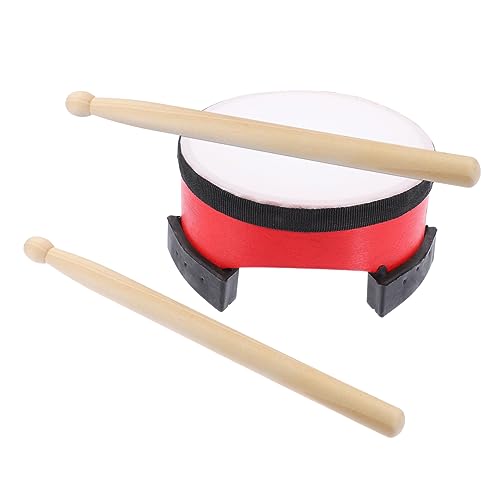 Toyvian Roter Bodentrommel Orff Schlaginstrument mit Schlägeln Pädagogisches Percussion für Musikfeiern Interaktives Lerninstrument für Frühe Musikbildung von Toyvian