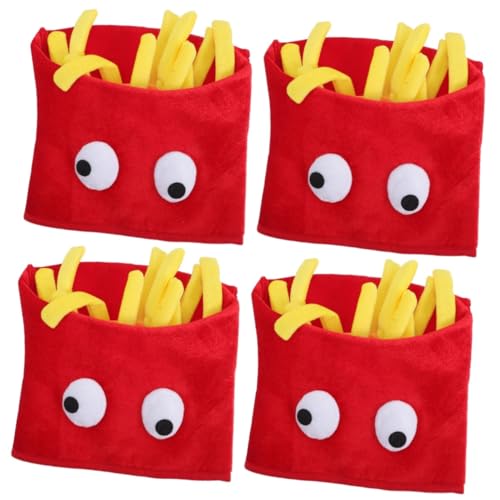 Toyvian Rucksack Für Plüschtier 4 Stück Pommes-frites-hut Kostümpartyhut Cosplay-kappe Cosplay-outfits Mützen Senf Hüte Food-art-hut Kostüm Hut Partyhüte Für Erwachsene Kröte Hut Niedlich Tuch von Toyvian