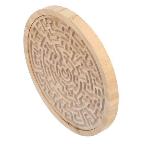 Toyvian Rundes Holz Labyrinthspiel Tragbares Maze Board für Kleinkinder Fördert Kognitive Entwicklung Motorische Fähigkeiten Präzise Steuerung Sicher und Robust für Frühe Bildung und Toyvian Rundes Holz Labyrinthspiel Tragbares Maze Board für Kleinkinder Fördert Kognitive Entwicklung Motorische Fähigkeiten Präzise Steuerung Sicher und Robust für Frühe Bildung und von Toyvian