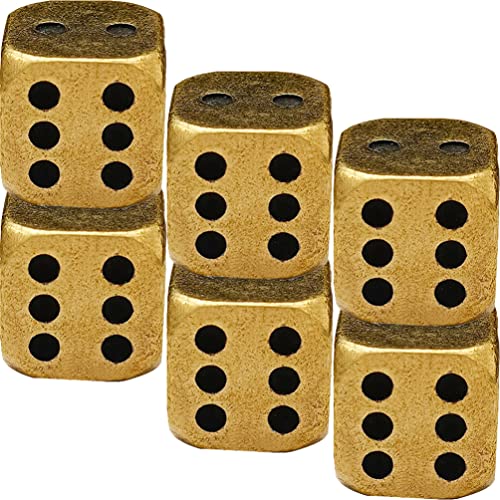 Toyvian Rustikaler 6-seitiger Messingwürfel Im Vintage-Stil Für Den Mathematikunterricht Rollenspiele Und Unterhaltung Toyvian Rustikaler 6-seitiger Messingwürfel Im Vintage-Stil Für Den Mathematikunterricht Rollenspiele Und Unterhaltung von Toyvian