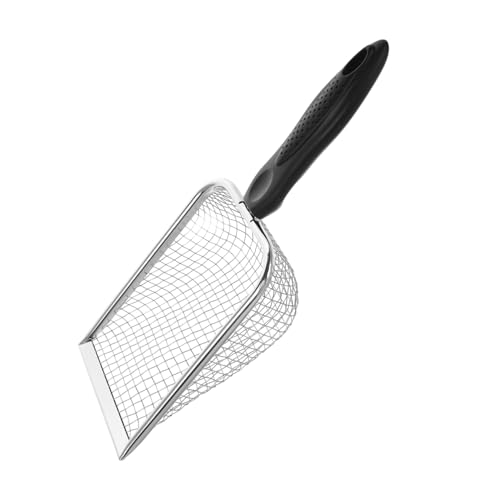 Toyvian Sandsieb strandspielzeug sandspielzeug Sand und Muschelschaufel Strand Reinigungswerkzeug für Muscheln Strand Katzenstreu Scoop Strandsandsifter Rostfreier Stahl Silver von Toyvian