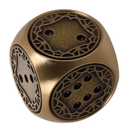 Toyvian Retro Brass Dice Handpolierte Seitige Metallwürfel Für Brettspiele Und Sammler Einzigartige Kreative Würfel Im Vintage-Stil Spiel Und Dekorationsaccessoires von Toyvian