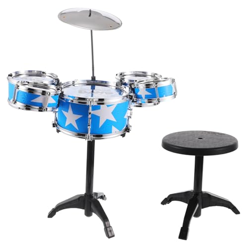 Toyvian Satz Schlagzeug für kindertrommel Schlagzeug musikalisches Musikinstrument Eierbecher Babyspielzeug mit drehender Trommel Musik Plastik Blue Toyvian Satz Schlagzeug für kindertrommel Schlagzeug musikalisches Musikinstrument Eierbecher Babyspielzeug mit drehender Trommel Musik Plastik Blue von Toyvian