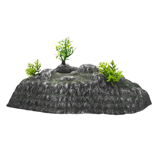 Toyvian Schildkröten Sonnenplattform aus Harz Realistisches Reptilien Dock für Aquarien Kletterrampe und Landschaftsbau Dekoration Fördert Aktivität und Spiel von Toyvian