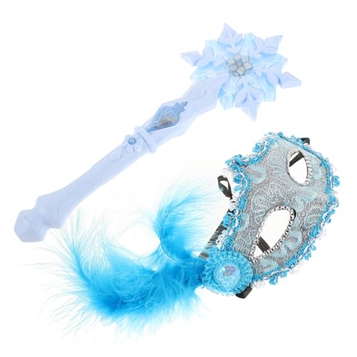 Toyvian Schnee Zauberstab Prinzessin Zauberstäbe Partykostüm Zubehör Cosplay geburtstagsüberraschung Leuchtender Sternenstab Lichtschwertspielzeug Blumenstab Plastik Blue von Toyvian