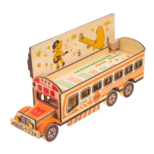 Toyvian Schulbus Modellauto aus Holz Spielzeugfahrzeug für Holzspielzeug mit Schöner Form für Neujahr Fördert Fantasie und Kreativität Beim Toyvian Schulbus Modellauto aus Holz Spielzeugfahrzeug für Holzspielzeug mit Schöner Form für Neujahr Fördert Fantasie und Kreativität Beim von Toyvian